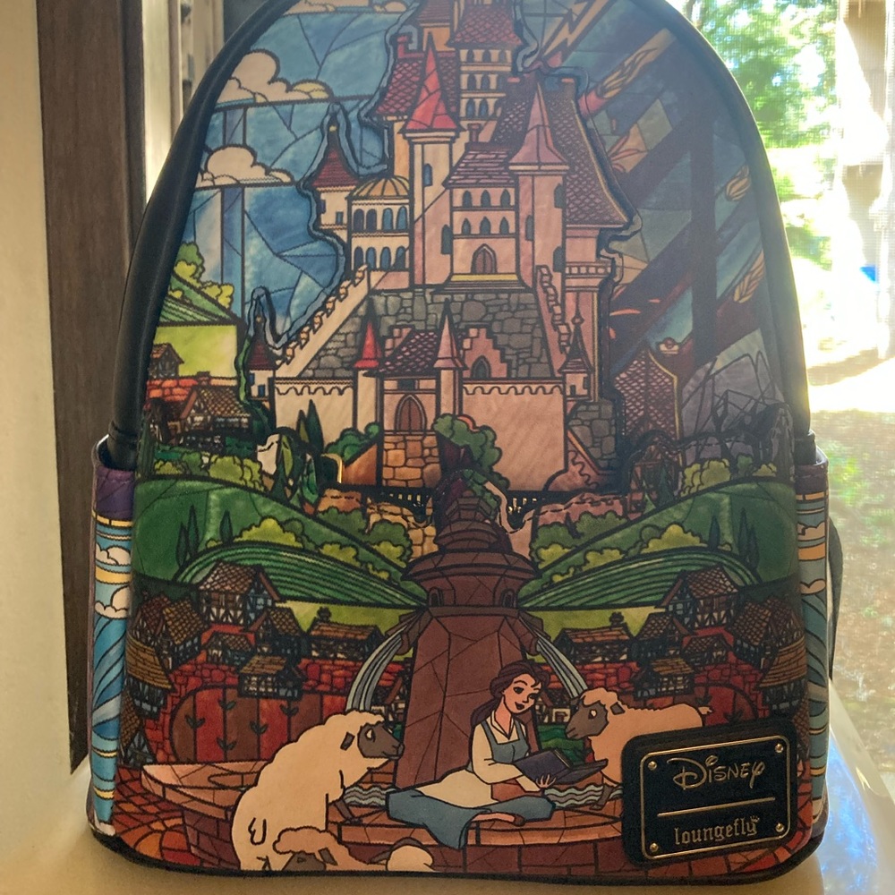Loungefly Castle Series Belle Beauty and the Beast Backpack *Used*